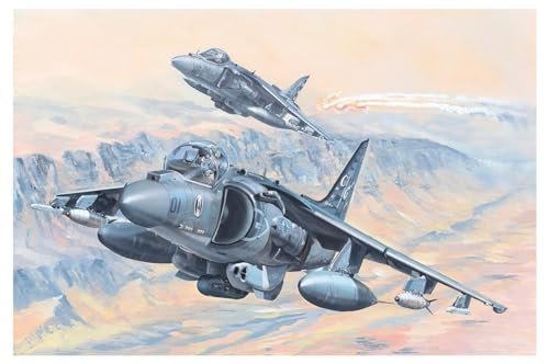 Hobby Boss 081804 1/18 AV-8B Harrier II Plastikmodellbausatz, Modelleisenbahnzubehör, Hobby, Modellbau, Mehrfarbig von Hobby Boss