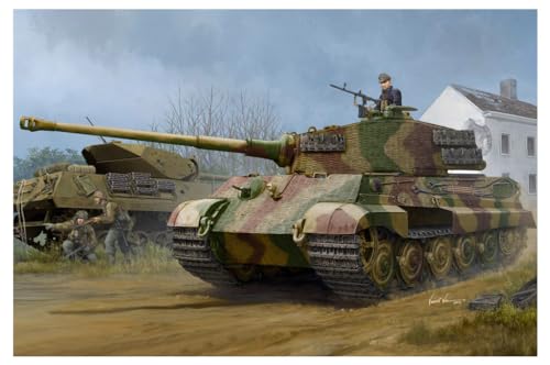 Hobby Boss 084531 Pz.Kpfw.VI Sd.Kfz.182 Tiger II (Henschel 1944 Production) w/Zimmerit Plastikmodellbausatz, Farbig von Hobby Boss