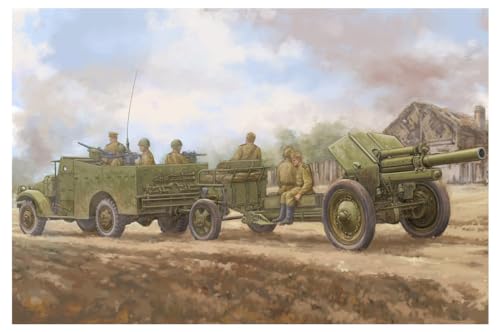 Hobby Boss 084537 M3A1 Late Version Tow 122mm HowitzerM-30 Plastikmodellbausatz, Farbig von Hobby Boss
