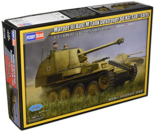 Hobby Boss 380169 AUSF.M Tank Destroyer Sd.Kfz. 138-Early 1/35 Marder III AUSF. M, Sd-K Modellbausatz, verschieden von Hobby Boss