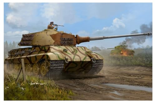 Hobby Boss 084533 1/35 Pz.Kpfw. VI Sd.Kfz. 181,Tiger II Henschel-Turm Modellbausatz, Modellbauzubehör, Mehrfarbig von Hobby Boss