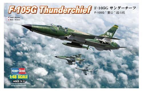 Hobby Boss 80333 Modellbausatz F-105G Thunderchief, Grau Hobby Boss 80333 Modellbausatz F-105G Thunderchief, Grau von Hobby Boss