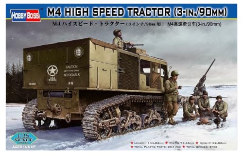 Hobby Boss 82407 Modellbausatz M4 HIGH SPEED TRACTOR(3-in./90mm), grün von Hobby Boss