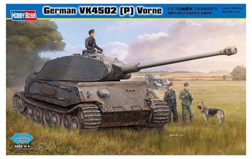 Hobby Boss 82444 Modellbausatz German VK4502 (P) Vorne, Mittel, Metallic, Grau/Schwarz von Hobby Boss