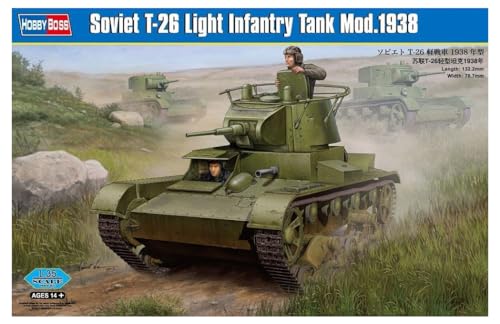 Hobby Boss 82497 Modellbausatz Soviet T-26 Light Infantry Tank Mod 1938 von Hobby Boss