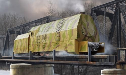 Hobby Boss 082922 German Br57 Armored Locomotive 1/72 Panzerlok BR 57, Weiß, 1:72 Scale von Hobby Boss