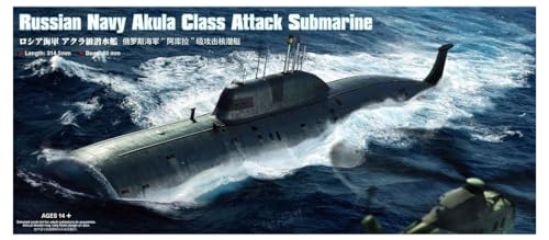 Hobby Boss 83525 Modellbausatz Russian Navy SSN Akula Submarine, marineblau von Hobby Boss