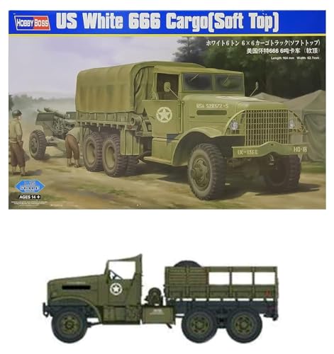 Hobby Boss 83802 Modellbausatz US White 666 Cargo (Soft Top) von Hobby Boss