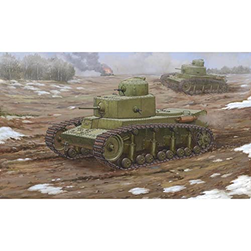 Hobby Boss 083887 Soviet Medium Tank Militärfahrzeug 1/35 T12, Sowjetische Armee T-12 mittlerer Panzer, Small von Hobby Boss
