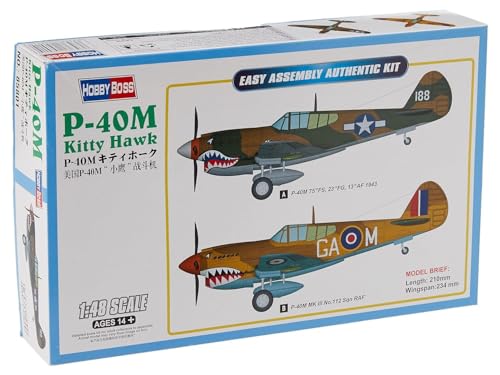 Hobby Boss 85801 Modellbausatz P-40E Kitty Hawk Fighter, Us Army von Hobby Boss