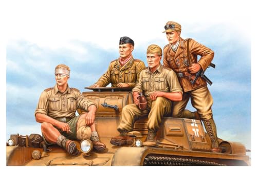 Hobbyboss 084409 1/35 Deutsche Panzerbesatzung,Tropen Panzer Modellbausatz, verschieden, Größen von Hobby Boss