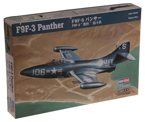 HobbyBoss 87250 F9F-3 Panther Amerikanische Hobby-Modellflugzeug-Bausätze, Marineblau, Navy Blue HobbyBoss 87250 F9F-3 Panther Amerikanische Hobby-Modellflugzeug-Bausätze, Marineblau, Navy Blue von Hobby Boss