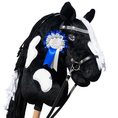 Hobby Horse A3 Pie, Schwarz, Diamant, mit glitzerndem Netz – Stabpferd, schwarz und weiß, mit Fluss in Kindern und Jugendlichen Hobby Horse A3 Pie, Schwarz, Diamant, mit glitzerndem Netz – Stabpferd, schwarz und weiß, mit Fluss in Kindern und Jugendlichen von Hobby Horse Land