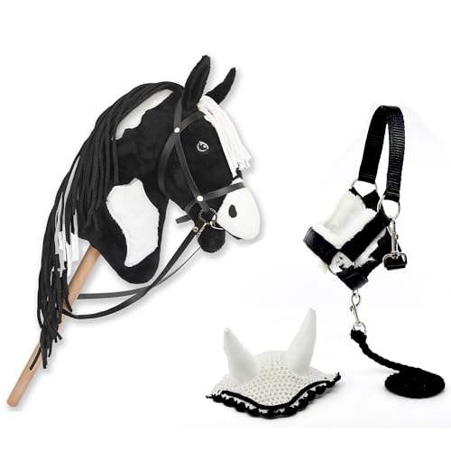 Hobby Horse Pie Schwarz für Hobby Horsing für Kinder und Jugendliche – Stabpferd mit Netz, Zügel + Zubehör Mütze und Halfter Hobby Horse Pie Schwarz für Hobby Horsing für Kinder und Jugendliche – Stabpferd mit Netz, Zügel + Zubehör Mütze und Halfter von Hobby Horse Land