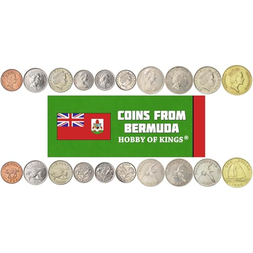 10 Bermuda-Münzen aus britischen Überseegebieten | Altes Sammlerstück Bermuda-Kassenlot | Perfekte Wahl für Ihre Münzbank, Halter und Sammelalbum von Hobby of Kings