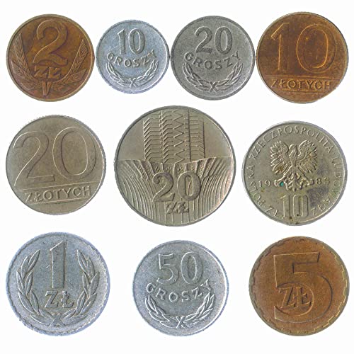 10 Polen Münzen aus Europa | Altes polnisches Sammelgeld | Perfekte Wahl für Ihre Münzbank, Halter und Sammelalbum von Hobby of Kings