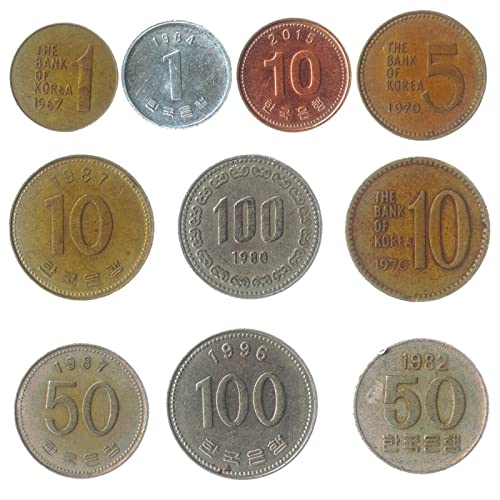 10 Südkorea-Münzen aus Asien | altes südkoreanisches Sammelgeld | Perfekte Wahl für Ihre Münzbank, Halter und Sammelalbum 10 Südkorea-Münzen aus Asien | altes südkoreanisches Sammelgeld | Perfekte Wahl für Ihre Münzbank, Halter und Sammelalbum von Hobby of Kings
