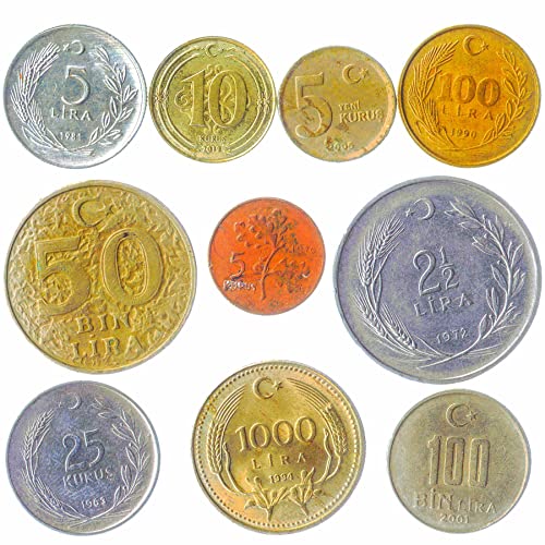 10 Türkei-Münzen aus dem Nahen Osten | altes türkisches Bargeld zum Sammeln | Perfekte Wahl für Ihre Münzbank, Halter und Sammelalbum von Hobby of Kings