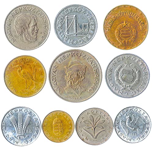 10 alte Münzen aus Ungarn. Ungarische Sammlermünzen: Füllstoff, Forint. PERFEKTE Wahl FÜR IHRE SPARDOSE, MÜNZE Inhaber UND MÜNZENALBUM von Hobby of Kings