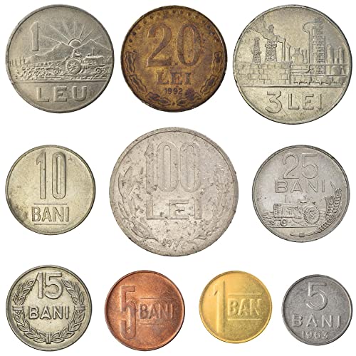 10 rumänische Münzen aus Europa | Altes rumänisches Geldlos zum Sammeln | Perfekte Wahl für Ihre Münzbank, Halter und Sammelalbum von Hobby of Kings