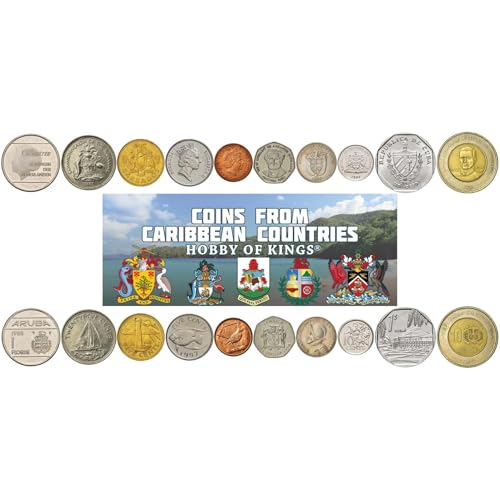 10 verschiedene Münzen aus den karibischen Ländern | Old Collectible West Indian Cash Lot | Perfekte Wahl für Ihre Münzbank, Halter und Sammelalbum 10 verschiedene Münzen aus den karibischen Ländern | Old Collectible West Indian Cash Lot | Perfekte Wahl für Ihre Münzbank, Halter und Sammelalbum von Hobby of Kings