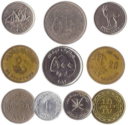 10 verschiedene Münzen von The Arabsphere | Old Collectible Arabian Cash Lot | Perfekte Wahl für Ihre Münzbank, Halter und Sammelalbum von Hobby of Kings
