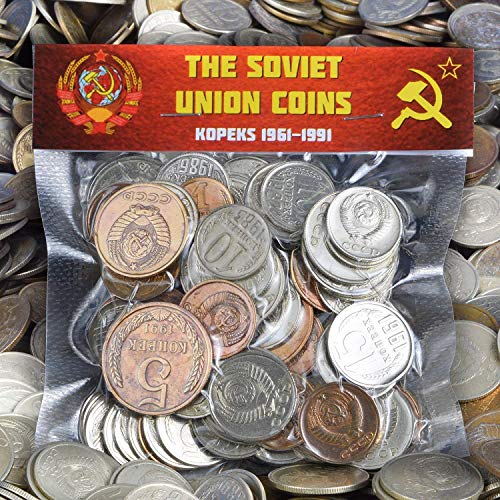 100 UDSSR SOWJETISCHE RUSSISCHE KOPEKEN MÜNZEN 1961-1991 KALTEN KRIEGES Hammer UND SICHEL, Kommunismus UND SOZIALISMUS Geld von Hobby of Kings