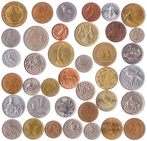 20 Verschiedene Münzen mit Tieren, Vögeln, Käfern, Fischen, Krebstieren, Insekten, Weichtieren, Spinnentieren, Reptilien, Säugetieren von Hobby of Kings