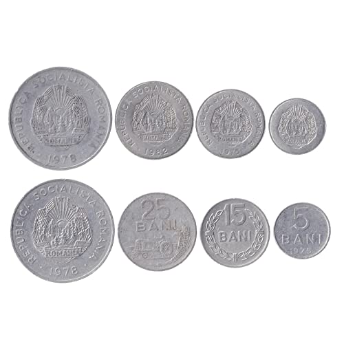 Hobby of Kings 4 Coins from Romania | Romanian Coin Set Collection 5 15 25 Bani 5 Lei | Circulated 1975-1982 | Wheat Ear Hobby of Kings 4 Coins from Romania | Romanian Coin Set Collection 5 15 25 Bani 5 Lei | Circulated 1975-1982 | Wheat Ear von Hobby of Kings
