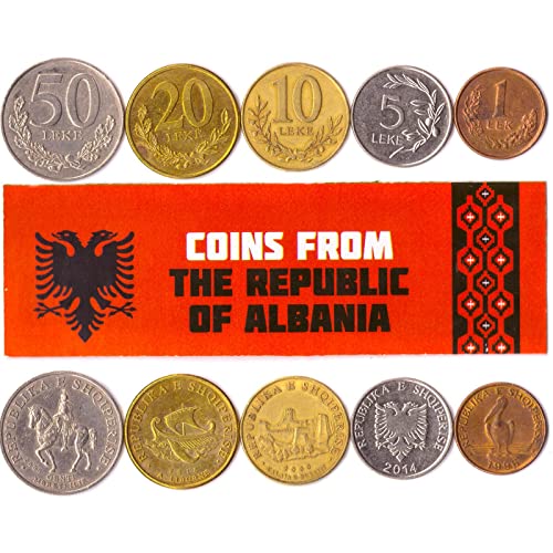 5 Albanien-Münzen vom Balkan | Albanisches Sammlerstück | Perfekte Wahl für Ihre Münzbank, Halter und Sammelalbum 5 Albanien-Münzen vom Balkan | Albanisches Sammlerstück | Perfekte Wahl für Ihre Münzbank, Halter und Sammelalbum von Hobby of Kings