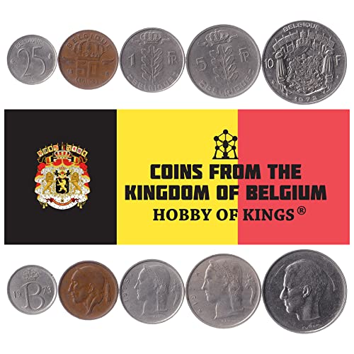 5 Coins Set from Belgium | Europe Coin Set Collection 25 50 Centimes 1 Franc 5 10 Francs | Circulated 1956 - 1988 | Old Collectible Currency for Collectors, Numismatic Album or Money Holders 5 Coins Set from Belgium | Europe Coin Set Collection 25 50 Centimes 1 Franc 5 10 Francs | Circulated 1956 - 1988 | Old Collectible Currency for Collectors, Numismatic Album or Money Holders von Hobby of Kings