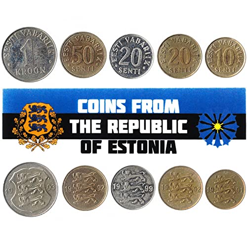 5 Estonia Coins from Europe | Old Collectible Estonian Cash Lot | Perfect Choice For Your Coin Bank, Holders And Collection Album von Hobby of Kings
