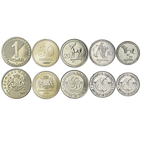 5 Georgia Coins from Europe | Old Collectible Georgian Cash Lot | Perfect Choice For Your Coin Bank, Holders And Collection Album von Hobby of Kings