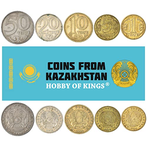 5 Kasachstan Münzen aus Asien | Altes kasachisches Sammlerstück | Perfekte Wahl für Ihre Münzbank, Halter und Sammelalbum von Hobby of Kings