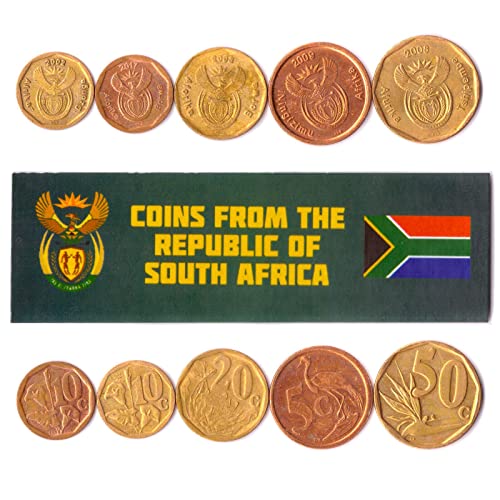 5 Südafrika Münzen aus Afrika | Altes südafrikanisches Sammelgeld | Perfekte Wahl für Ihre Münzbank, Halter und Sammelalbum 5 Südafrika Münzen aus Afrika | Altes südafrikanisches Sammelgeld | Perfekte Wahl für Ihre Münzbank, Halter und Sammelalbum von Hobby of Kings