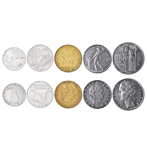 5 italienische Münzen aus Europa | Alte italienische Geldmenge zum Sammeln | Perfekte Wahl für Ihre Münzbank, Halter und Sammelalbum 5 italienische Münzen aus Europa | Alte italienische Geldmenge zum Sammeln | Perfekte Wahl für Ihre Münzbank, Halter und Sammelalbum von Hobby of Kings