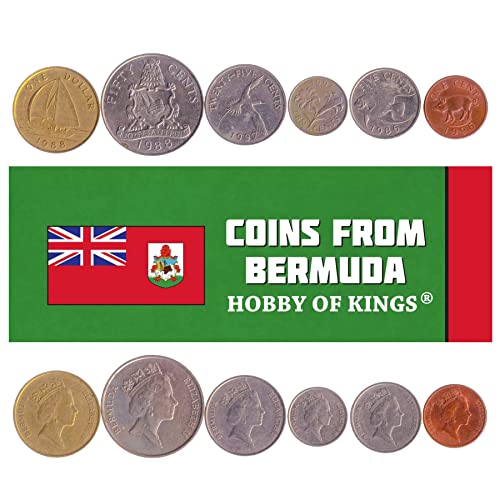 6 Coins from Bermuda | Bermudian Coin Set Collection 1 5 10 25 50 Cents 1 Dollar | Circulated 1986 - 1998 | Bermuda Lily | Wild Boar | Queen Angelfish | White-Tailed Tropicbird | Bermuda Fitted Dinghy 6 Coins from Bermuda | Bermudian Coin Set Collection 1 5 10 25 50 Cents 1 Dollar | Circulated 1986 - 1998 | Bermuda Lily | Wild Boar | Queen Angelfish | White-Tailed Tropicbird | Bermuda Fitted Dinghy von Hobby of Kings