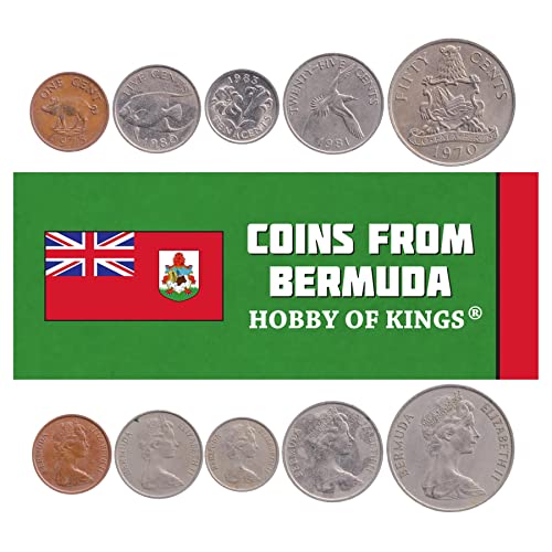 Hobby of Kings 5 Coins from Bermuda | Bermudian Coin Set Collection 1 5 10 25 50 Cents | Circulated 1970 - 1985 | Bermuda Lily | Wild Boar | Queen Angelfish | White-Tailed Tropicbird Hobby of Kings 5 Coins from Bermuda | Bermudian Coin Set Collection 1 5 10 25 50 Cents | Circulated 1970 - 1985 | Bermuda Lily | Wild Boar | Queen Angelfish | White-Tailed Tropicbird von Hobby of Kings