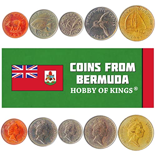Hobby of Kings 5 Coins from Bermuda | Bermudian Coin Set Collection 1 5 10 25 Cents 1 Dollar | Circulated 1986 - 1998 | Bermuda Lily | Wild Boar | Queen Angelfish | Bermuda Fitted Dinghy Hobby of Kings 5 Coins from Bermuda | Bermudian Coin Set Collection 1 5 10 25 Cents 1 Dollar | Circulated 1986 - 1998 | Bermuda Lily | Wild Boar | Queen Angelfish | Bermuda Fitted Dinghy von Hobby of Kings