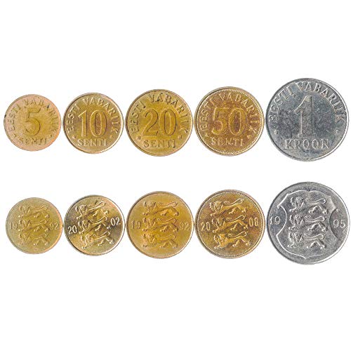 Hobby of Kings Set Mit 5 Münzen Aus Estland. 5, 10, 20, 50 Senti, 1 Kroon. 1991-2008 Hobby of Kings Set Mit 5 Münzen Aus Estland. 5, 10, 20, 50 Senti, 1 Kroon. 1991-2008 von Hobby of Kings