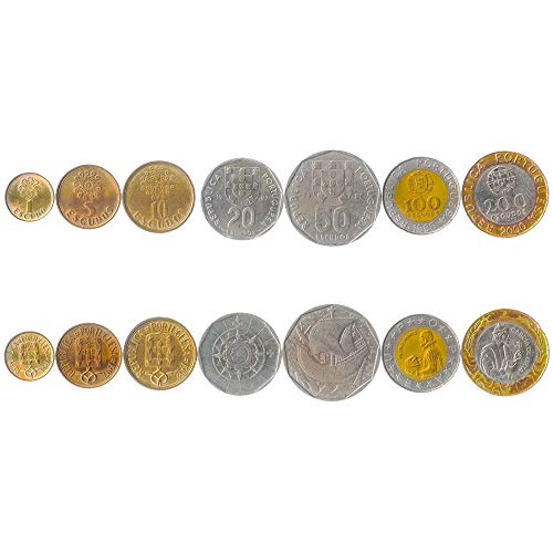 Hobby of Kings Set Mit 7 Münzen Aus Portugal. 1, 5, 10, 20, 50, 100, 200 Escudos. 1986-2001 Hobby of Kings Set Mit 7 Münzen Aus Portugal. 1, 5, 10, 20, 50, 100, 200 Escudos. 1986-2001 von Hobby of Kings