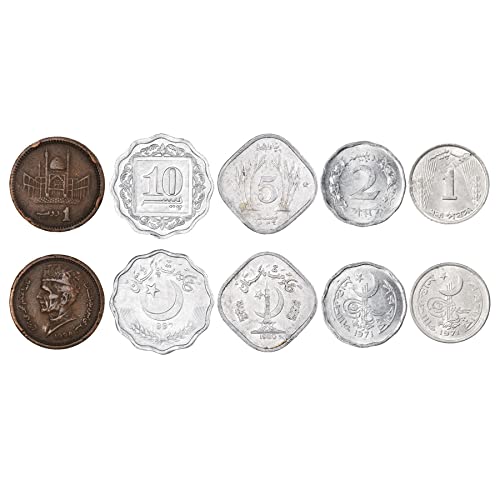 Pakistan 5 gemischte Münzen | 1 Paisa - 1 Stück zu 1 Rupie | Islam | Pakistanische Währung seit 1961 Pakistan 5 gemischte Münzen | 1 Paisa - 1 Stück zu 1 Rupie | Islam | Pakistanische Währung seit 1961 von Hobby of Kings