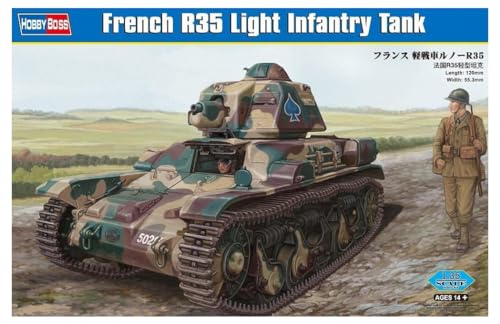 Hobby Boss 83806 Modellbausatz French R35 Light Infantry Tank, grün von Hobby Boss