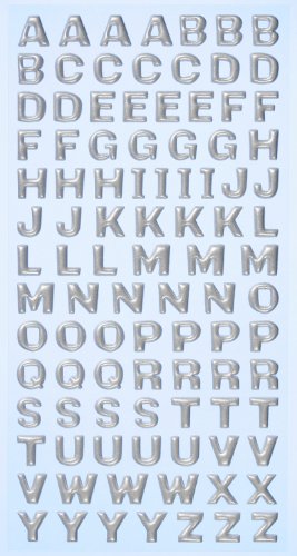 Creapop SOFTY-Stickers Grossbuchstaben, silber 3451116 von Hobbyfun