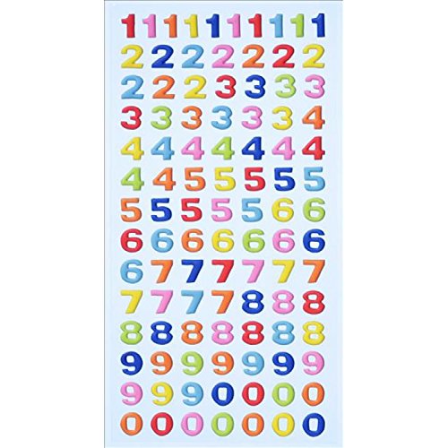 SOFTY-Stickers Zahlen, farbig von Hobbyfun