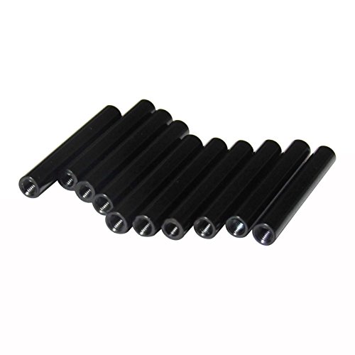 Rcmodelpart M3 Aluminium Säulen-Abstandshalter 35 mm OD5 mm für RC Quadcopter Multicopter schwarz (10 Stück) von Hobbypower