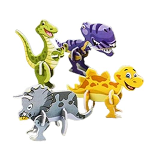 Hobngmuc 3D-Tierpuzzle für Erwachsene, 3D-Tierpuzzle für Kinder | Pädagogische Dinosaurier-Puzzles 10 Stück | 3D-Puzzles Tiermodelle, Sammlerstück-Modellbausätze für Erwachsene, von Hobngmuc