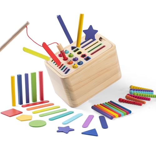 Hobngmuc Babyform Sortierspielzeug, Formsortierspielzeug - Bildungsformsortierwürfel - Entwicklung farbenfrohe Holzstöcke, interaktives sensorisches Spielfischereispiel für Kindergarten, Spielzimmer, Hobngmuc Babyform Sortierspielzeug, Formsortierspielzeug - Bildungsformsortierwürfel - Entwicklung farbenfrohe Holzstöcke, interaktives sensorisches Spielfischereispiel für Kindergarten, Spielzimmer, von Hobngmuc