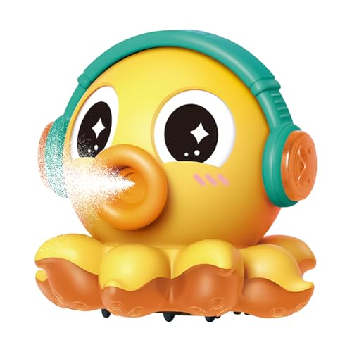 Hobngmuc Elektrisches Krabbel Oktopus Spielzeug | Elektrisch Krabbelnder Oktopus Spielzeug | Cartoon Musik Licht Tier Nebel Luftbefeuchter | Für Mädchen Schlafzeit Kinderzimmer Nachttisch von Hobngmuc