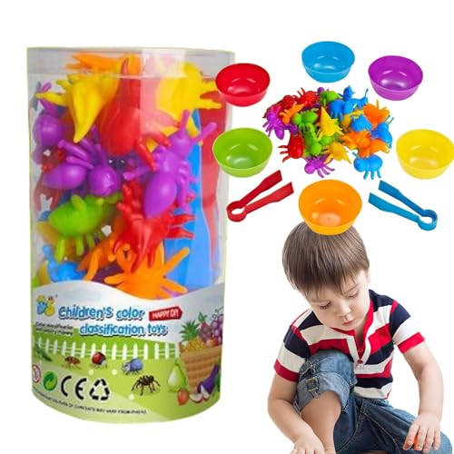 Hobngmuc Farbspielzeug zum Zählen,Tierspielzeug zum Zählen - Mathe-Lernspielzeug für Vorschulkinder - Interaktives Farbanpassungsspielzeug, sensorisches Trainingsspielzeug mit Sortierschalen für die Hobngmuc Farbspielzeug zum Zählen,Tierspielzeug zum Zählen - Mathe-Lernspielzeug für Vorschulkinder - Interaktives Farbanpassungsspielzeug, sensorisches Trainingsspielzeug mit Sortierschalen für die von Hobngmuc